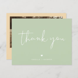 LEAH Vibrant Pastel Foto bedankt Kaart