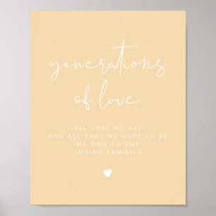 LEAH Vibrant Pastel Generations of Love Wedding Poster