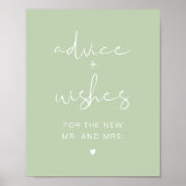 LEAH Vibrant Pastel Green Advice & Wishes Poster (Voorkant)