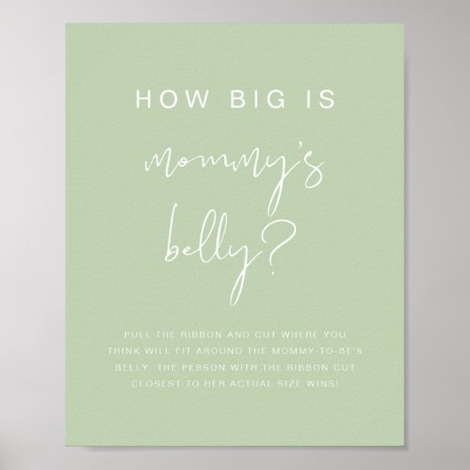 LEAH Vibrant Pastel Hoe groot is haar Belly Game Poster (Voorkant)