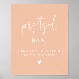 LEAH Vibrant Pastel Oranje Plezel-borden Poster