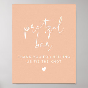 LEAH Vibrant Pastel Oranje Plezel-borden Poster