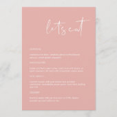 LEAH Vibrant Pastel Pink Let's Eat Menu (Voorkant)