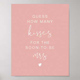 LEAH Vibrant Pastel raad hoeveel Kisses Bridal Poster