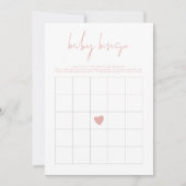 LEAH Vibrant Pastel Roze Baby shower Bingo Game Kaart (Voorkant)
