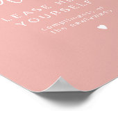 LEAH Vibrant Pastel Roze Dames in de badkamer Poster (Hoek)