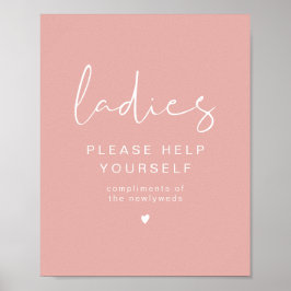 LEAH Vibrant Pastel Roze Dames in de badkamer Poster