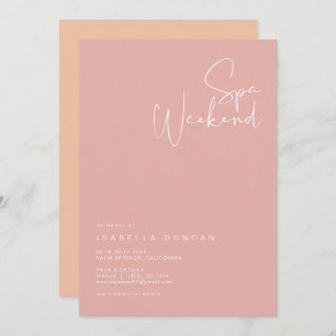LEAH Vibrant Pastel Shades Bachelorette Spa Day Kaart