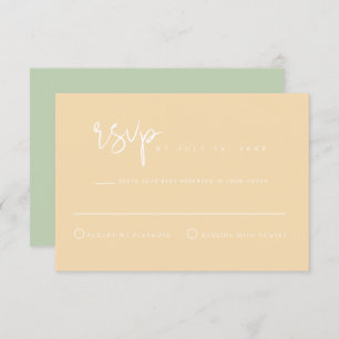 LEAH Vibrant Pastel Spring Weddenschap RSVP-kaart Kaart