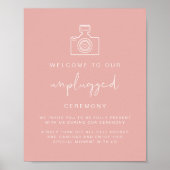 LEAH Vibrant Pastel Unplugged Ceremony Weddenschap Poster (Voorkant)