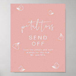 LEAH Vibrant Pastel Weddenschap Petal Toss Poster