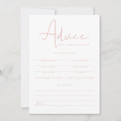 LEAH Vibrant Roze Baby Advice and Predictions Kaar Kaart (Voorkant)