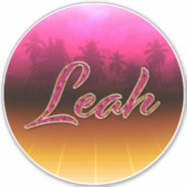 Leah Vorname Name golden pink Aufkleber Sticker (Voorkant)