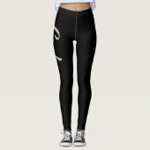 Leah white gold Handwriting Hose Leggings (Voorkant)