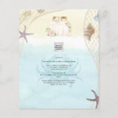 LeahG Beach Coastal Destination Wedding Invitation (Achterkant)