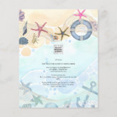 LeahG Beach Coastal Destination Wedding Invitation Flyer (Achterkant)