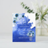 LeahG BEGROTING sparen de Datum Blauwe Floral (Staand voorkant)