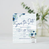 LeahG BEGROTING sparen de Datum Blauwe Sage Floral (Staand voorkant)