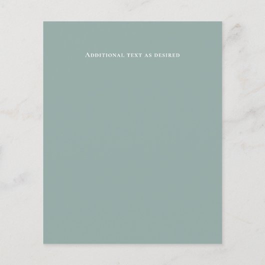 LeahG BEGROTING sparen de Datum Blauwe Sage Floral (Achterkant)