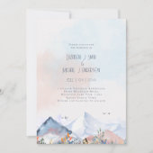 LeahG Berglandschap Winterdauw Trouwuitnodiging Kaart (Voorkant)