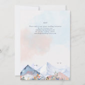 LeahG Berglandschap Winterdauw Trouwuitnodiging Kaart (Achterkant)