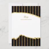 LeahG Black Gold Islamitische Moslim Trouwkaarten Kaart (Achterkant)