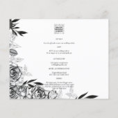 LeahG Black White Rozen Photo Overlay Wedding (Achterkant)