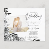LeahG Black White Rozen Photo Overlay Wedding (Voorkant)