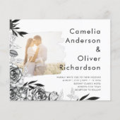 LeahG Black White Rozen Photo Overlay Wedding (Voorkant)