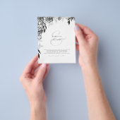 LeahG Black White Rozen Wedding Budget INVITE Flyer (Hand)