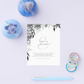 LeahG Black White Rozen Wedding Budget INVITE Flyer (Enkel)