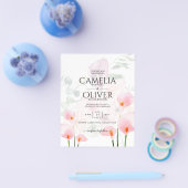 LeahG Blush Pink Calla Lily Wedding Invite Floral Flyer (Enkel)