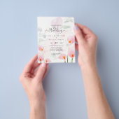 LeahG Blush Pink Calla Lily Wedding Invite Floral Flyer (Hand)
