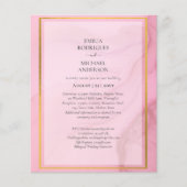 LeahG Blush Pink Gold INK Ombre Wedding INVITE Flyer (Voorkant)