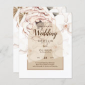 LeahG Blush Roze Champagne Bloemachtige Trouw Uitn (Voorkant / Achterkant)