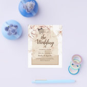 LeahG Blush Roze Champagne Bloemachtige Trouw Uitn Flyer (Enkel)