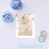LeahG Blush Roze Champagne Bloemachtige Trouw Uitn Flyer (Enkel)