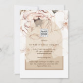 LeahG Blush Roze Champagne Bloemachtige Trouw Uitn Kaart (Achterkant)