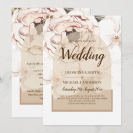 LeahG Blush Roze Champagne Bloemachtige Trouw Uitn Kaart