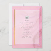 LeahG Blush Roze Goud INK Ombre Trouw UITNODIGING (Achterkant)