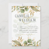 LeahG Botanische Groenelementen Gouden Trouw Uitno Kaart (Voorkant)