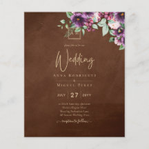 LeahG Brown Berry Plum Paars Wedding Herfst Winter