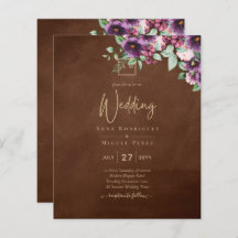 LeahG Brown Berry Plum Paars Wedding Herfst Winter