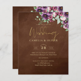 LeahG Brown Berry Plum Paars Wedding Herfst Winter