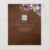 LeahG Brown Berry Plum Paars Wedding Herfst Winter Flyer (Achterkant)