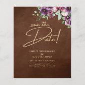 LeahG Brown Berry Plum Paars Wedding Herfst Winter Flyer (Voorkant)