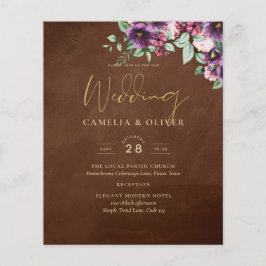 LeahG Brown Berry Plum Paars Wedding Herfst Winter Flyer