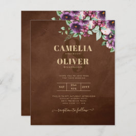 LeahG Brown Bes Berry Paars Bruiloft Herfst Winter