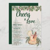 LeahG Bruiloftswedstrijd Winter Bruidsmeisjes Brui Kaart (Voorkant / Achterkant)