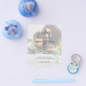 LeahG BUDGET Baby's adem FOTO OVERLAY Trouwfeest Flyer (Enkel)